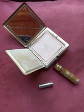 POUDRIER +  crayon YAMILE + Vaporisateur de sac à main LE KID,  laiton & nacre