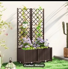 Jardinière avec treillis, paravent de brise-soleil, jardinière extérieure en...