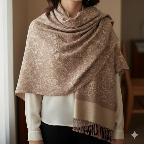 Echarpe pashmina soie laine - pashmina,