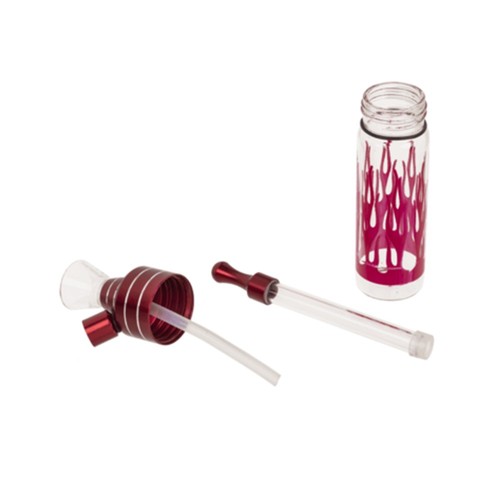Pipe bong verre métal 12cm - verre,
