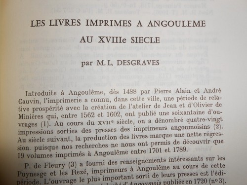Charente les livres - , imprimés
