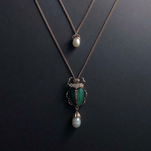 Collier pendentif scarabée - collier, 2