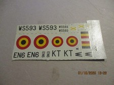 Décal 925 maquette 1/72e PEUT ETRE HAWKER HUNTER BELGE NF11 années 80