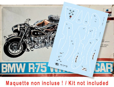 [FFSMC Productions] Decals BMW R75 civile avec sidecar (white stripes) 1/9 scale