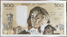 Billet 500 francs PASCAL  1 -