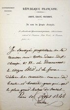 ✒ L.A.S Alexis VAVIN député de Paris certificat de bonne conduite