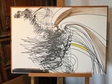 Lithographie authentique estampe par Massada ou Raymond Moretti Art abstrait