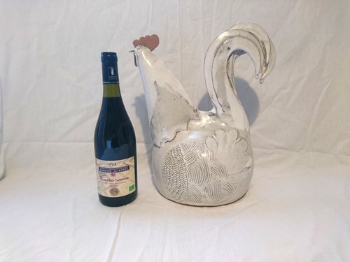 Grand coq céramique terre - coq, en