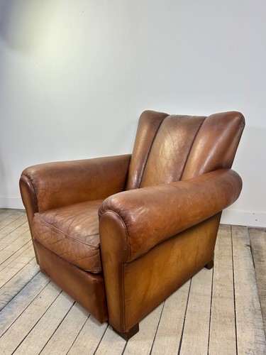 Fauteuil club cuir - en,