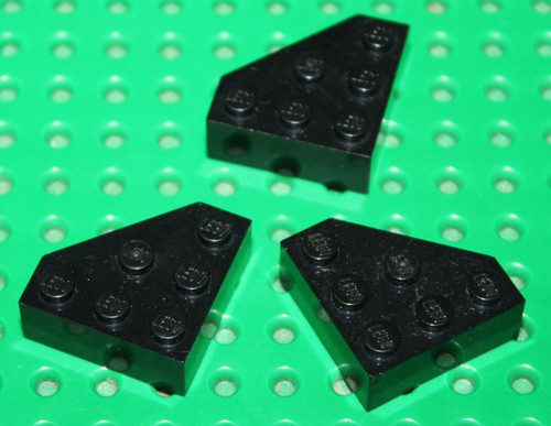 Lego black wedge 3x3 - facet, ref