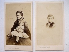 photo mère enfant 2 CDV J.E.Tourtin Peinture & Photographie d'Art Paris Le Havre