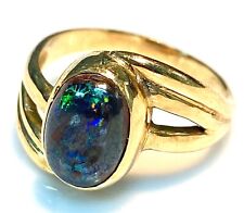 MAGNIFIQUE BAGUE EN OR 18 CARATS - OPALE SYNTHETIQUE - 5.20 G