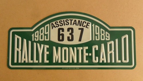 Plaque rallye monte carlo - rallye,
