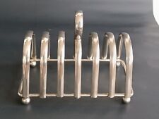 **PORTE TOASTS EN METAL ARGENTE VINTAGE