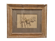 Dessin au crayon gris "fleurs