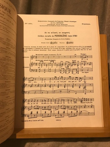 Pergolese ariette m ami - pergolese, m'ami