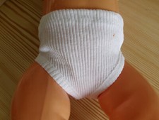 vetement culotte baigneur  slip coton côtelé, tour de taille 32cm, ancien