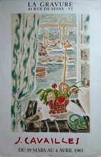 Jules Cavaillès Affiche Exposition Litho 1963 Galerie la Gravure Imp Mourlot 