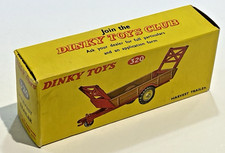 DINKY TOYS - Ancienne Boite  Vide d'Origine  N° 320 - Remorque à Foin - Bel Etat