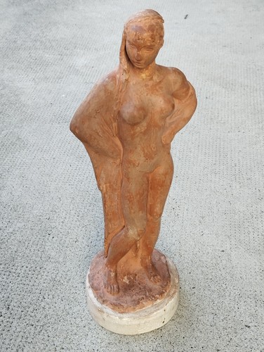 Sculpture art deco terre - sculpture, cuite
