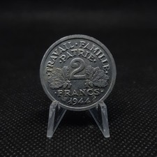 2 francs État français 1944 B - Francisque, SUP,  sous pochette