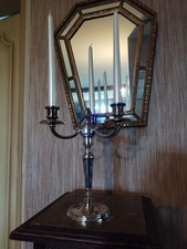 Candélabre bronze argenté - candélabre,