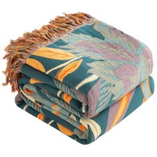 - Couverture bohème 100 Coton - Couvre-lit en Mousseline Double Face - 150 x ...