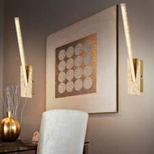 Applique Murale Cristaux LED Couloir Or Lampe Design Salon 2x