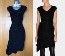 Robe Tricot Bodycon Imprimé Serpent Navy Karen Millen Taille 2 UK 8 / 10
