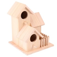  Maison Oiseaux Exterieur Niche D'oiseau Du Pin Nichoir Décoratif