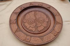 MAGNIFIQUE PLAT EN BOIS SCULPTE - ART POPULAIRE -ASSIETTE DéCO---//C36//