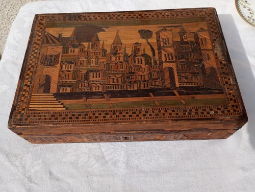 Ancienne boite marqueterie - en,