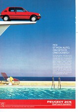 Publicité Advertising 078  1989   la Peugeot 205 XTD  sacré numéro