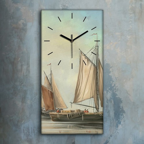 Horloge murale sur toile 30x60