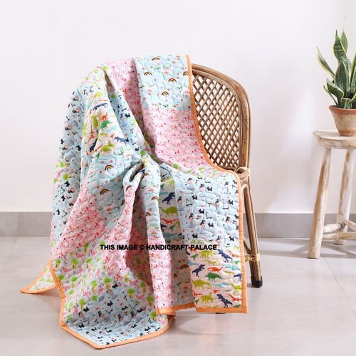 Rose bleu dinosaure coton - rose,