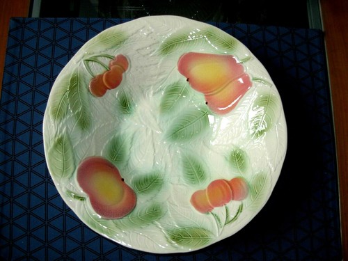Plat ancien barbotine - plat,