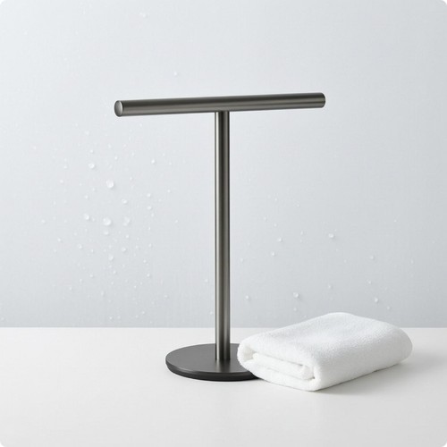 Porte serviette sur pied - porte-serviette,