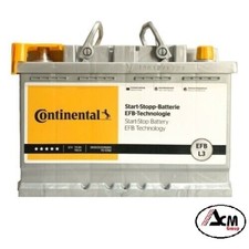 Batterie de voiture CONTINENTAL EFB Start&Stop 70Ah 760A FIAT 500 GIULIETTA P...