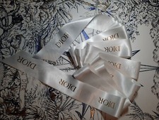 Ruban Dior Blanc Doré 2m80et