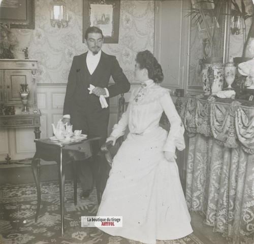 Scène salon bourgeois - salon,