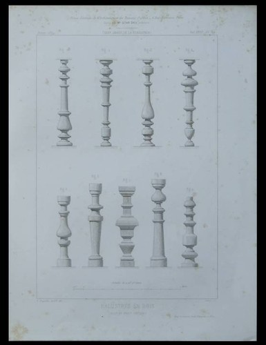 Balustres bois 1869 - -,