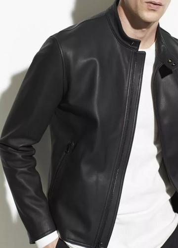 Veste cuir noir - noir, pour