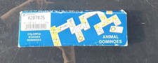 jeu dominos ancien 28 pièces en bois complet 