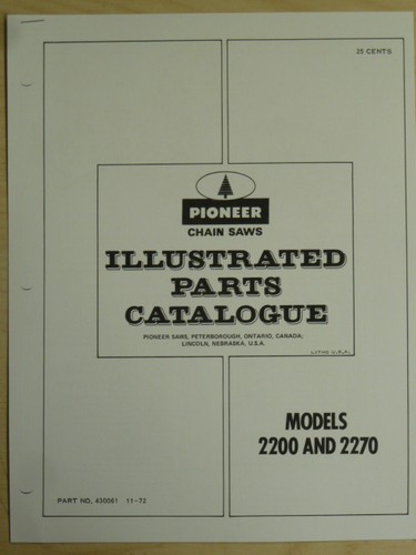 Pioneer models 2200 and - models, 2270