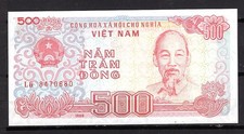 BILLET DE BANQUE  VIET NAM 500 DONG 1988  PICK 101 NEUF UNC