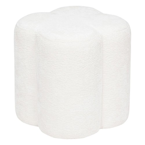 Pouf fleur tissu chenille - tissu,