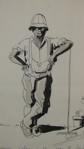 Dessin ancien gouache - dessin,