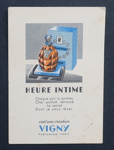 Ancienne carte parfumée - , heure