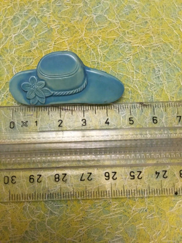 Ancienne broche bleu vert