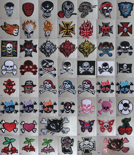 Patch broderie crâne